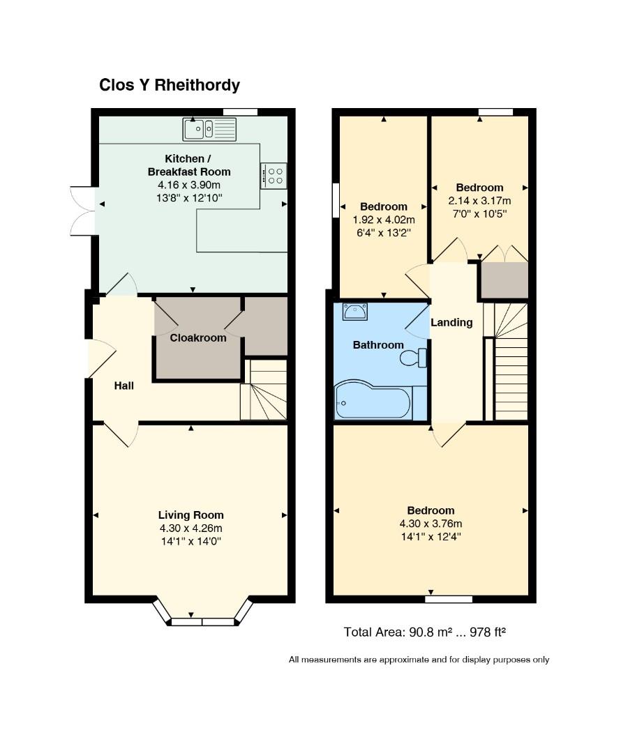 Floorplan for Clos Y Rheithordy, High Street, Nelson